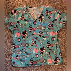Disney Minnie Mouse Scrub Top Size L